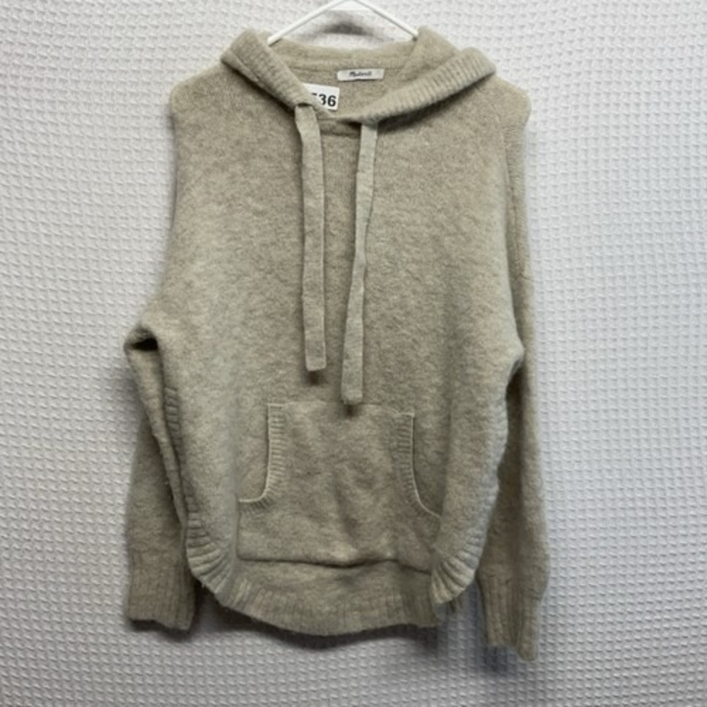 Madewell Oatmeal Drawstring Hooded Wilmington Hoodie Sweater Women M China